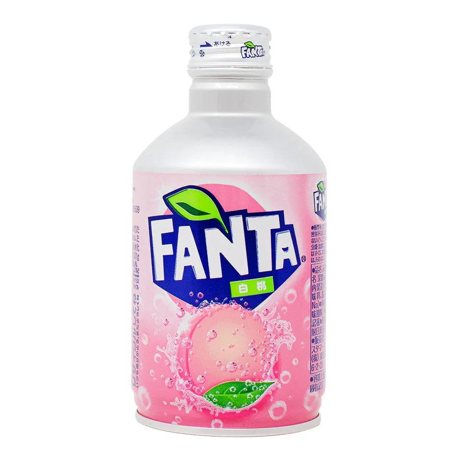 Fanta Japan alluminium bottle white peach