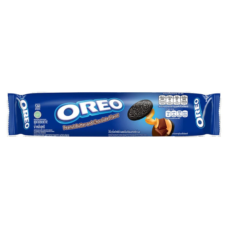 Oreo Roll Sandwich Cookies Peanut Butter & Chocolate DDM 06/10/24